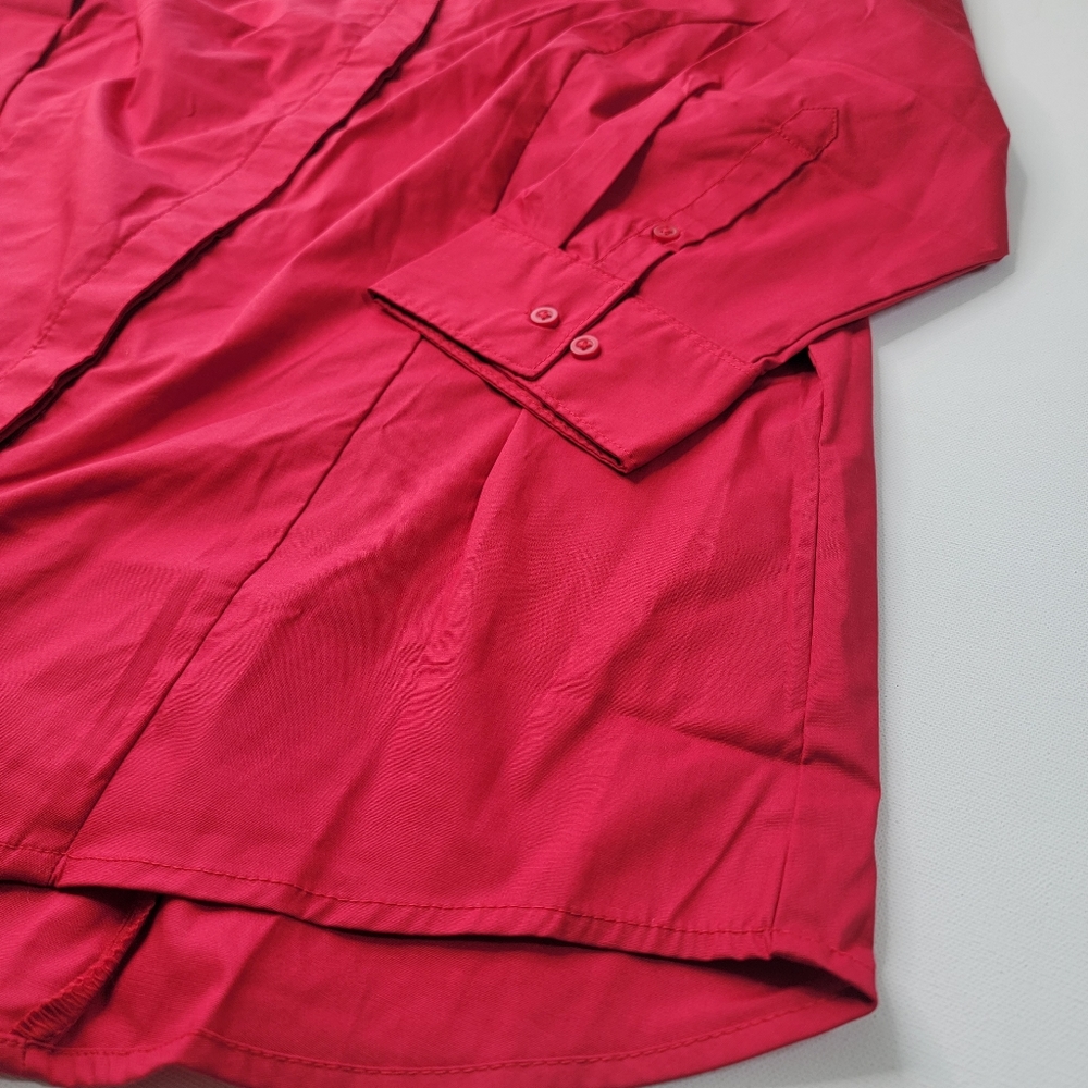 Riders by Lee Indigo Easy Care 3/4 Sleeve Woven Shirt Size XL - Picture 4 of 8
